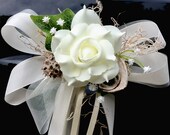 2 car loops for side mirrors pew in desire color large bow decoration Rose