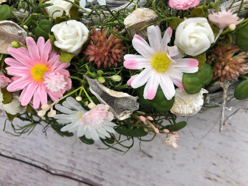 Frühlingskranz Türkranz Kirschblüten Fee – ganzjährig Seidenblumen modern – Türkranz – SarahsFlowerStudio