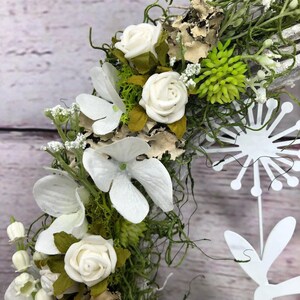 Frühlingskranz Türkranz Kirschblüten Fee – ganzjährig Seidenblumen modern – Türkranz – SarahsFlowerStudio