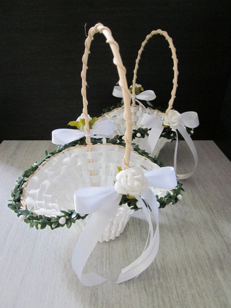 Flower Girl Basket Flower basket Scatter basket Flower basket image 4