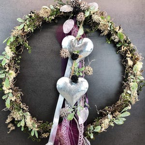 Door wreath all year round modern door decoration door jewelry custom size all year round heart boho skeleton leaves ribbon felt lace ribbon autumn
