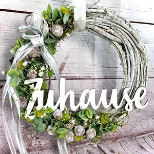 Türkranz Türdeko Türschmuck Frühling Schriftzug Zuhause Modern Tür Schmuck Eukalyptus
