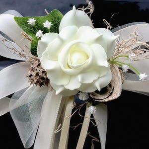 Hochzeit Brautauto Schleifen 2er Set – Seidenblumen handgefertigt