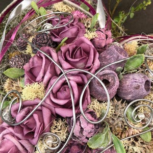 Grabgesteck Grabschmuck Herz Wunschgröße Grabdekoration Grabschmuck Allerheiligen – handgemacht aus Seiden- und Kunstblumen, langlebig & pflegeleicht von SarahsFlowerStudio