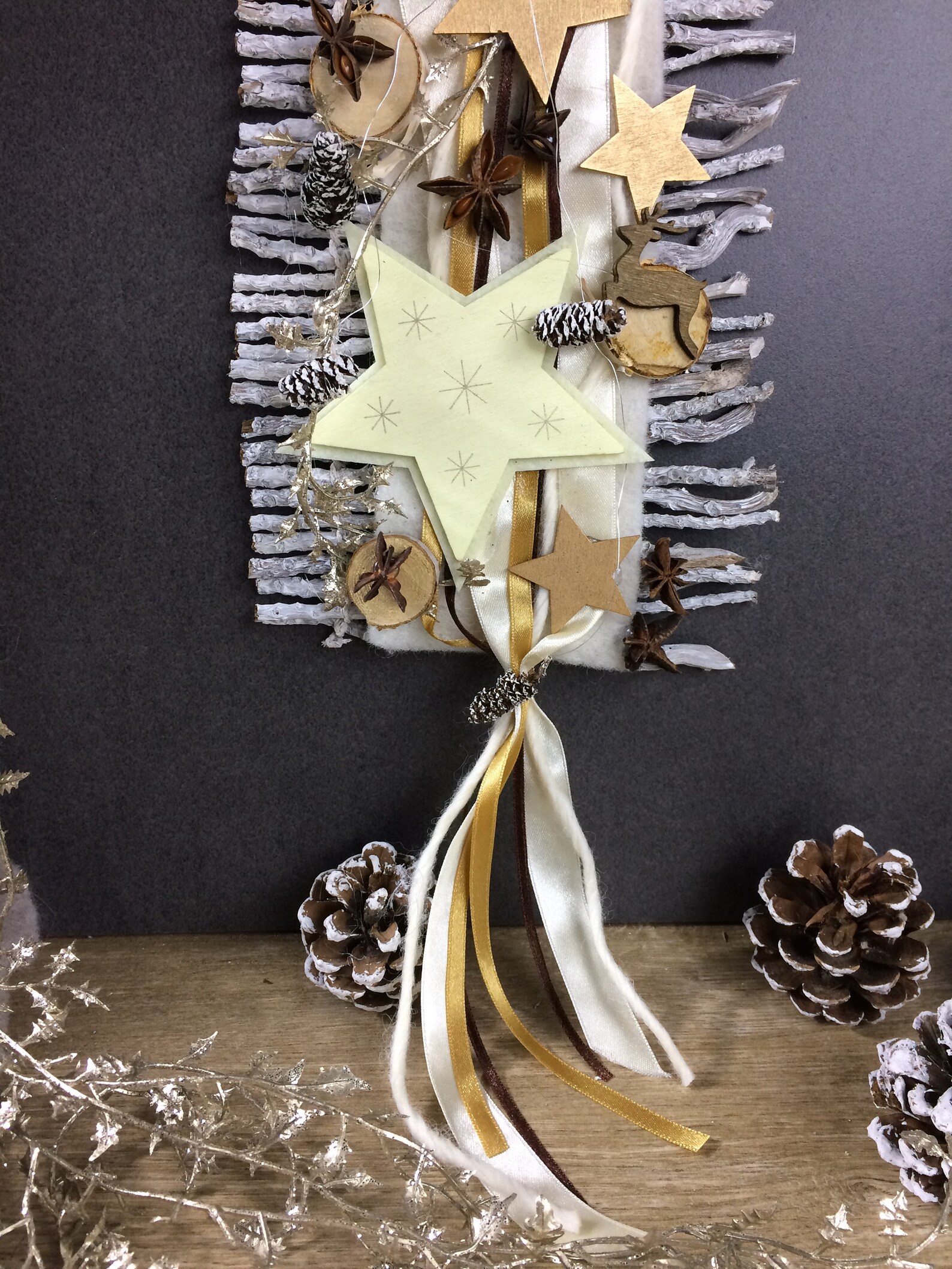 Weihnachts-Türdeko Zum Aufhängen - Bunt, Mit Weihnachtsmann & Schneemann, 90x26 Cm Für Drinnen & Draußen