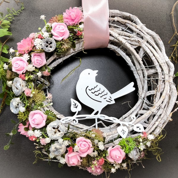 Türkranz Türdeko Türschmuck Modern Ganzjährig Vögel Vogel Rose Schleierkraut Band Tür Schmuck Herbst