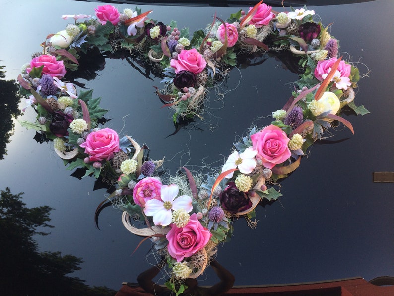 Car jewelry heart wedding rose image 1