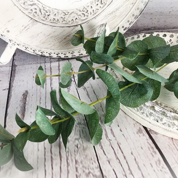 Eucalyptus Eucalyptus Branche Artificielle Feuilles Artificielles Fleurs Artificielles Soie Fleurs Soie Vert