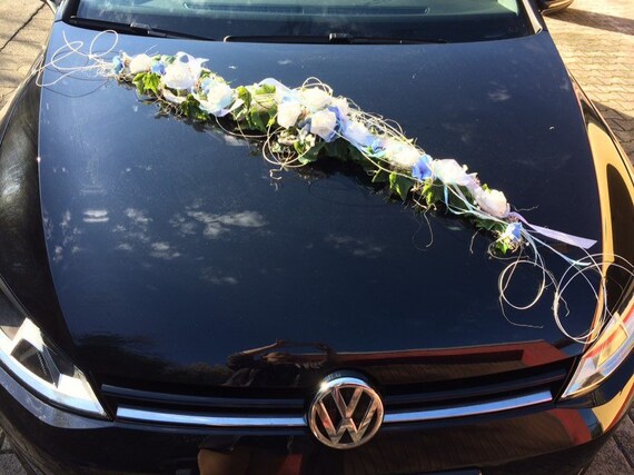 Juego de decoración del coche 5 piezas decoración del coche arreglo de  flores del coche espejo lateral color deseado carro de boda joyería carro  decoración carro W -  España