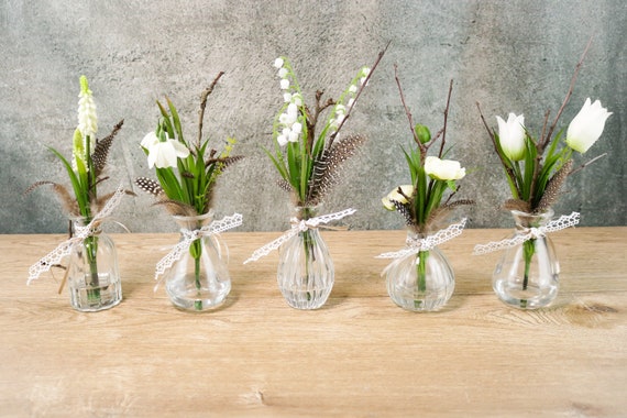 winkelwagen Beschrijving Monteur Tafeldecoratie bloemen tafelarrangement boeket glazen vaas - Etsy België