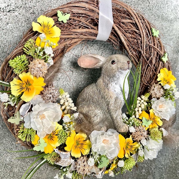 Door wreath Door decoration Door decoration Rabbit Easter Bunny Rabbit Jewelry