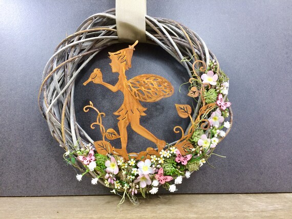 Door Wreath 25 Cm Door Decoration Door Decorations Fairy Etsy