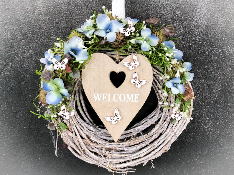 Türkranz Türdeko Türschmuck Herz Welcome Modern ganzjährig ... Türkranz Türdeko Türschmuck Herz Welcome Modern ganzjährig ...