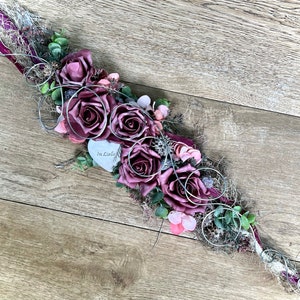 CULT At Home Grabschmuck Rose 'unvergessen' - Wetterfeste Grabdekoration Aus Kunstharz 10x10 Cm