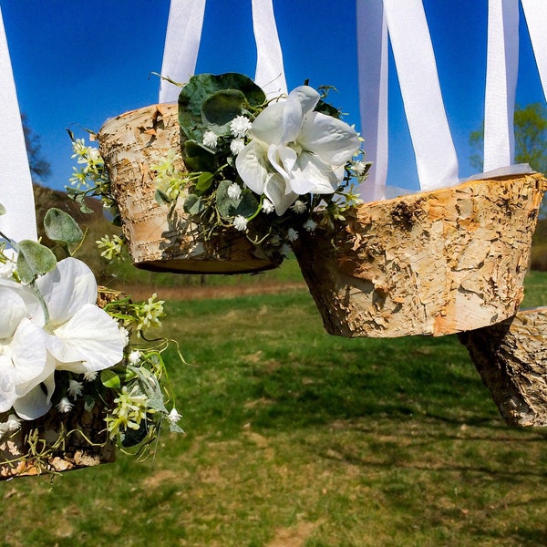 Flower Girl Basket Flower Girl Basket Flower Basket Scatter Basket Flower Scatter Basket Birch Eucalyptus Hydrangea