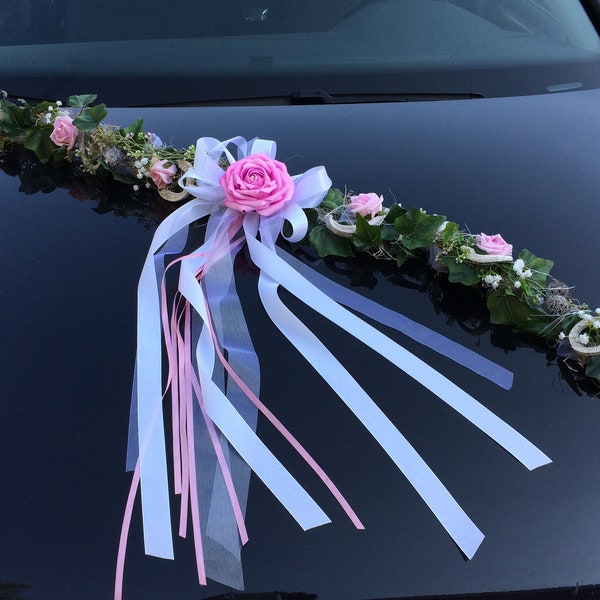 Décoration de voiture décoration de voiture décoration de fleurs de voiture guirlande couleur souhaitée mariage mariage