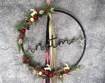 Christmas window decoration ring – modern window ring with LED