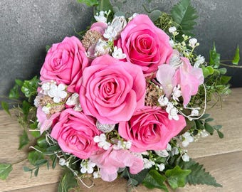 Grave arrangement hydrangea – handmade