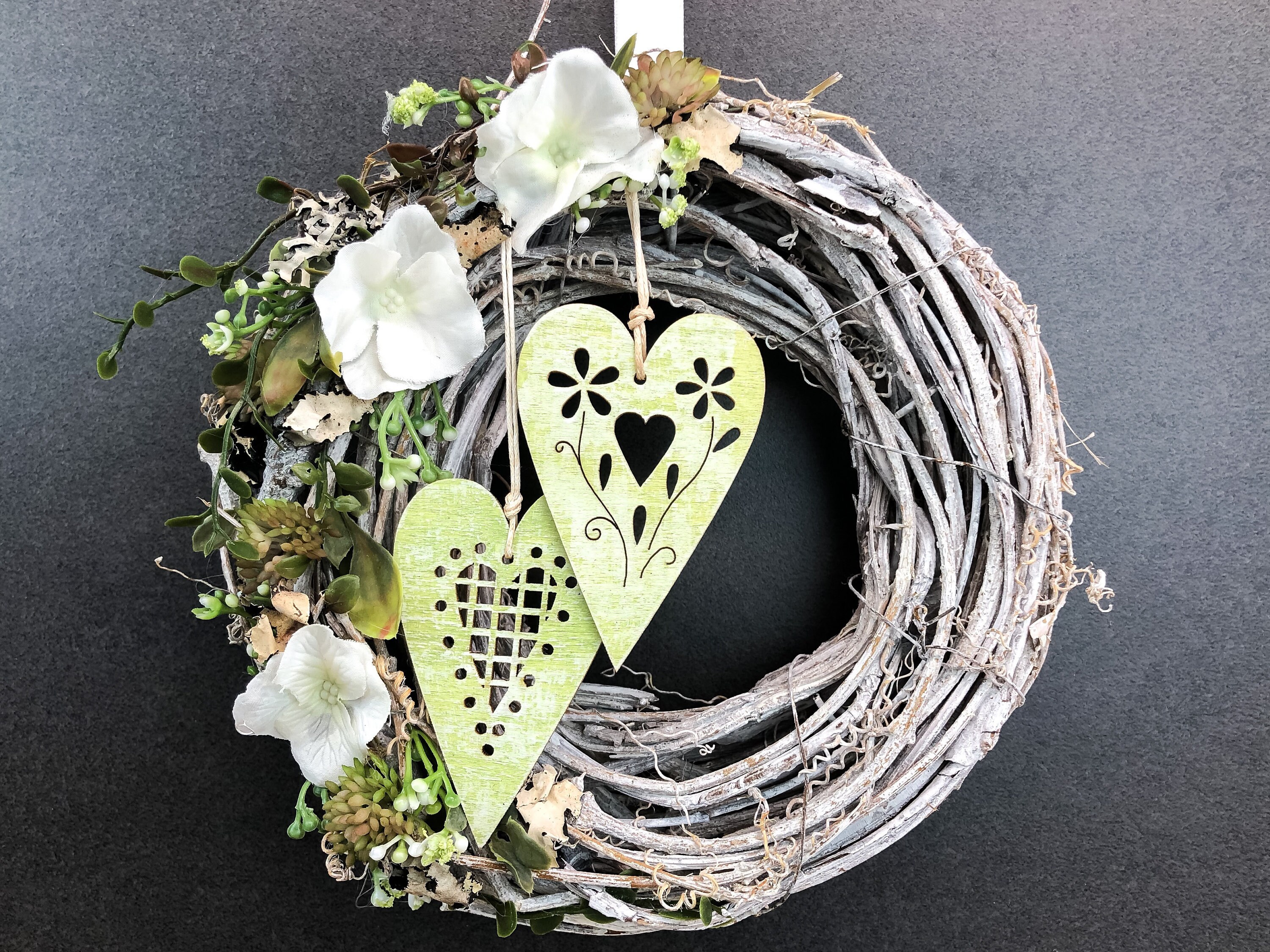 Tourelle Porte-Porte Décoration Printemps Coeur Moderne Toute L'année Bijoux Porte Eucalyptus Automn