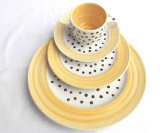 5 Piece Dining/Coffee Set Hand Painted