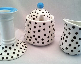 3 - piece coffee accessory with dots