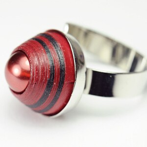 Ring Papier-Bonbon Rot-Schwarz Bild 2