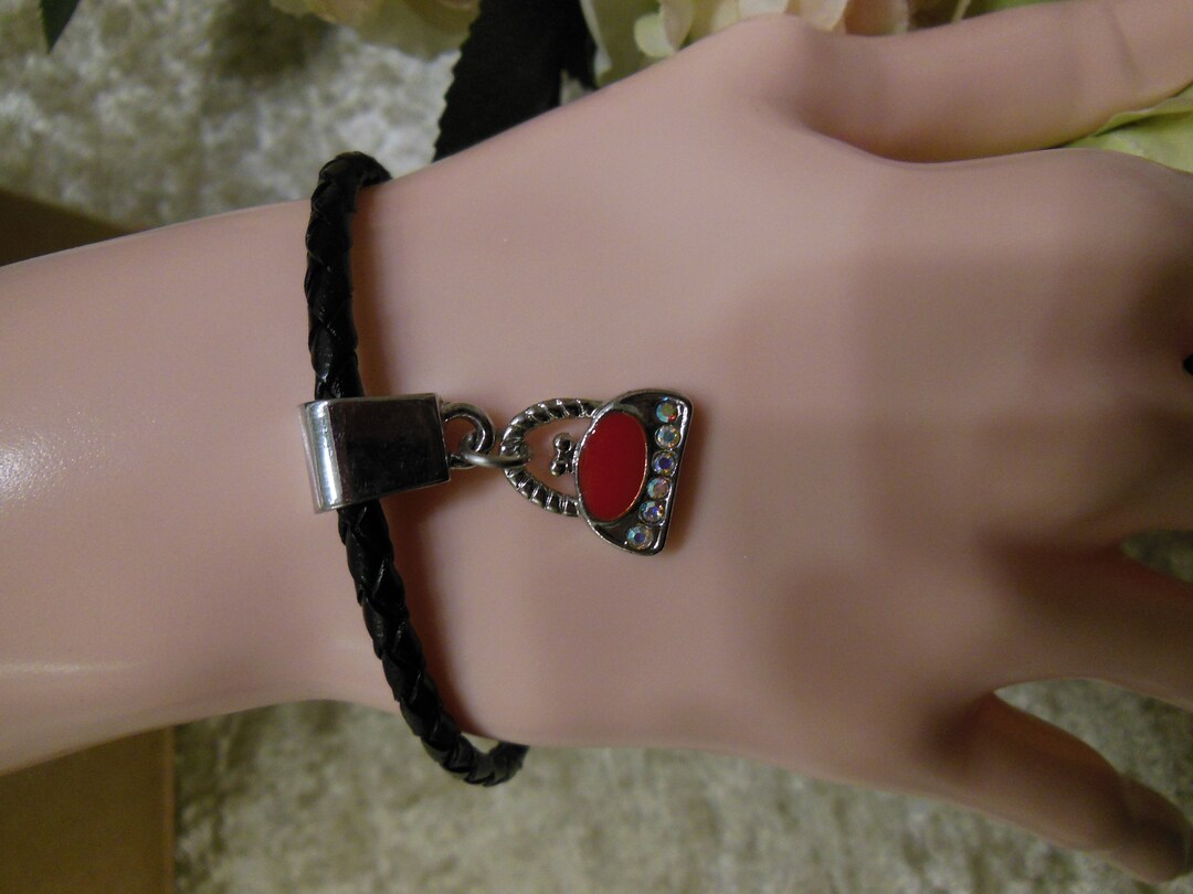 Amazon.com: UINSUE Leather Bracelet Combo Metal Star & Spike