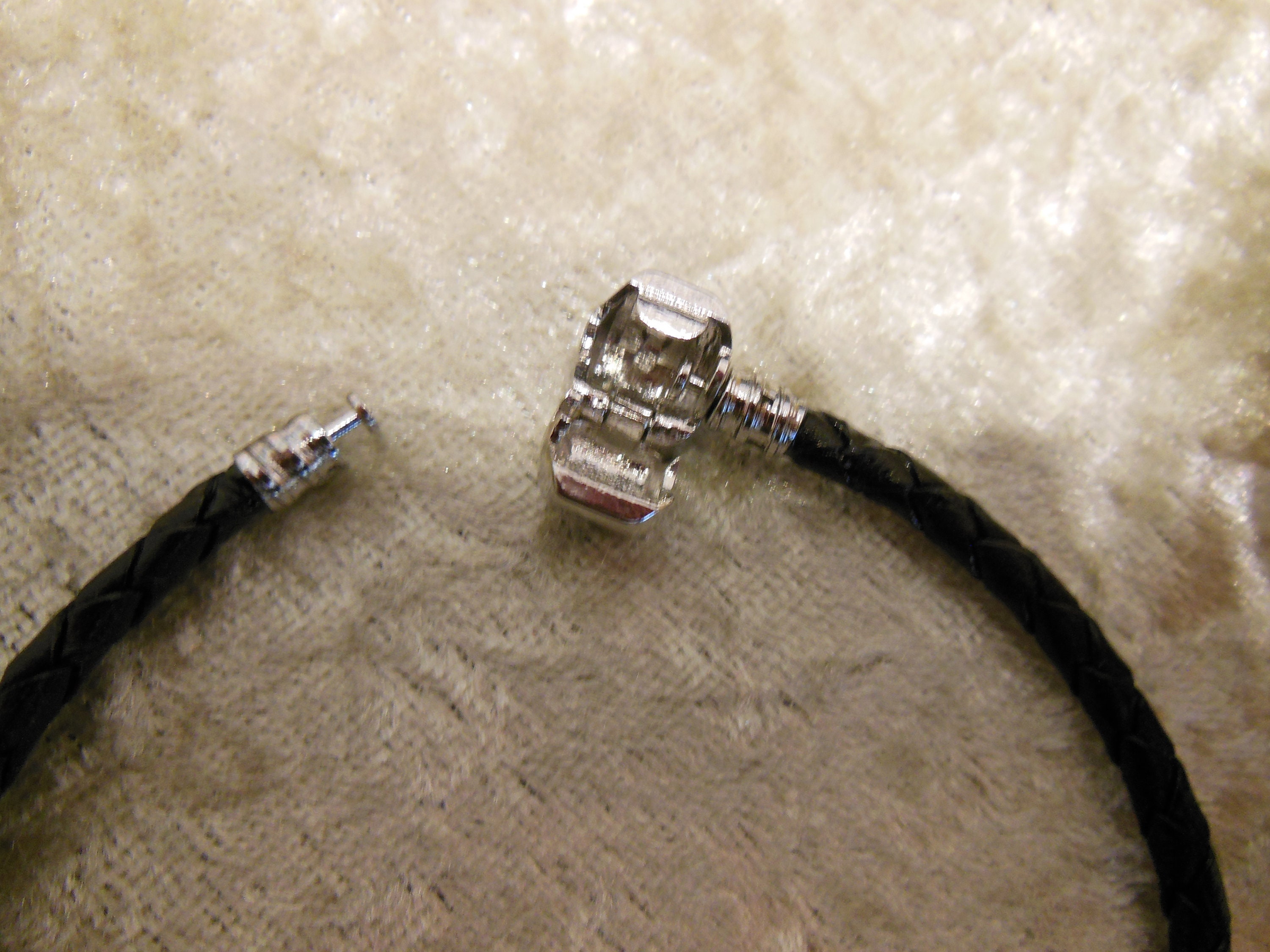 Leather Bracelet, Snake Bracelet, Charm Bracelet With Bead
