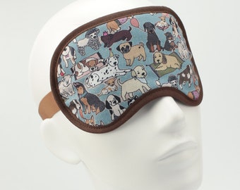Schlafmaske, Augenmaske, Schlafbrille - Hunde - HANDMADE IN GERMANY