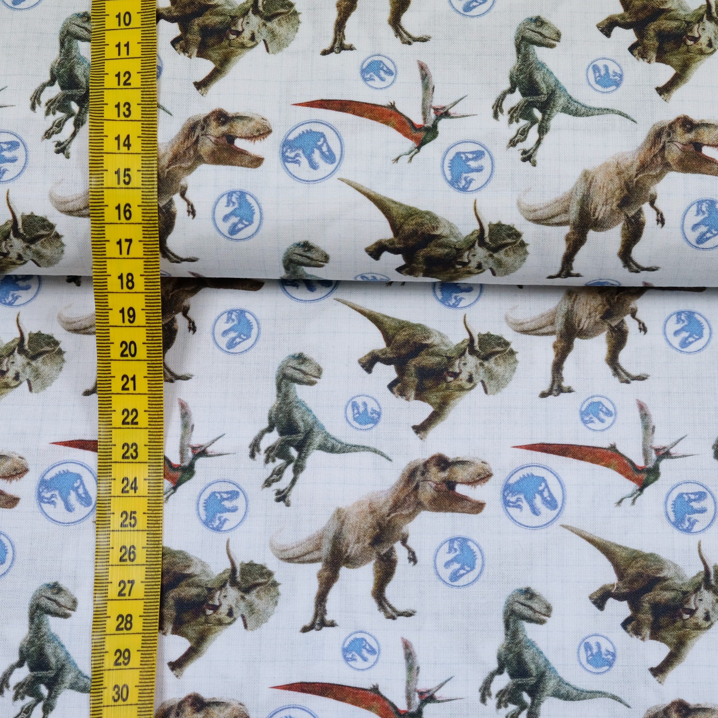Licentie Fabric Jurassic Park Organic Cotton Fabric Dinosaur Etsy
