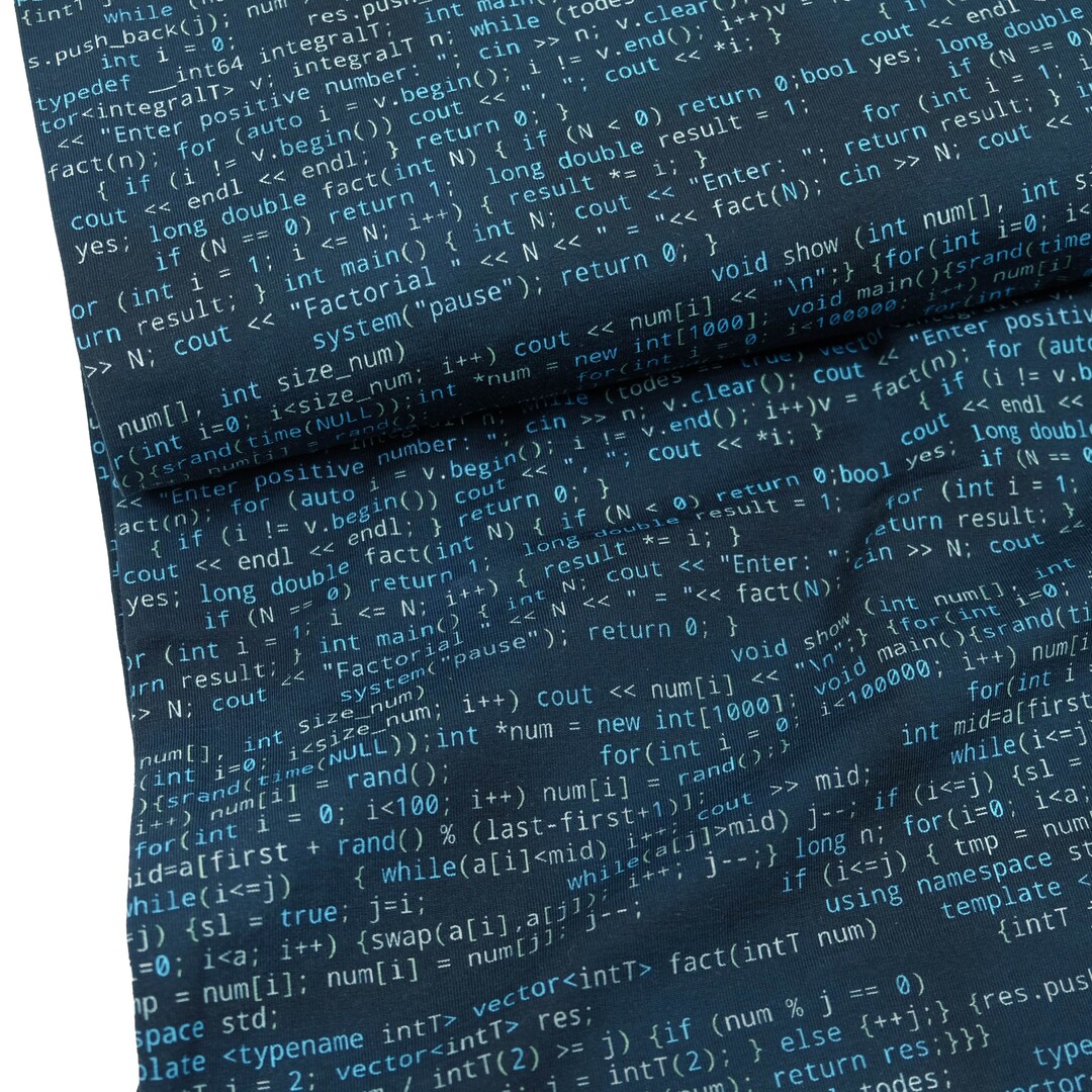 Jersey Stoff Programmierer Computer Informatik Nerd Matrix Schwarz - Etsy