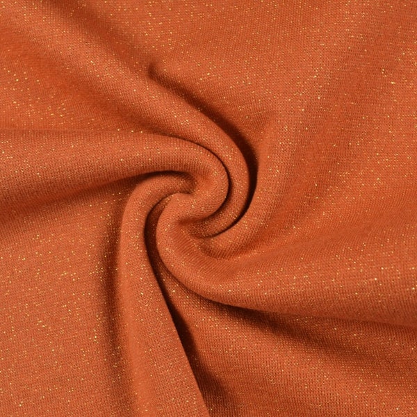 Glitzer Bündchenstoff, orange