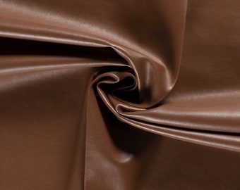 Imitation leather plain brown