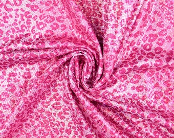 Folienjersey Druck Leoparden-Muster, pink