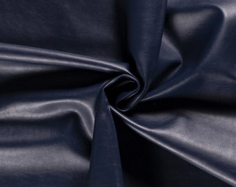 Imitation leather plain dark blue/navy