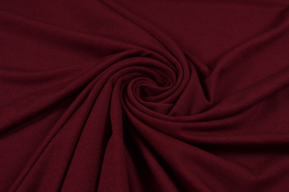 Viscose Jersey Uni Dark Red/bordeaux | Etsy