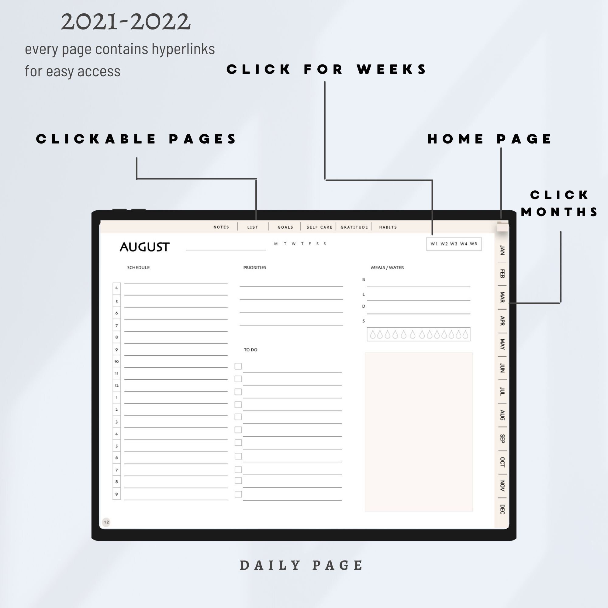 free digital planner pdf 2022 notability