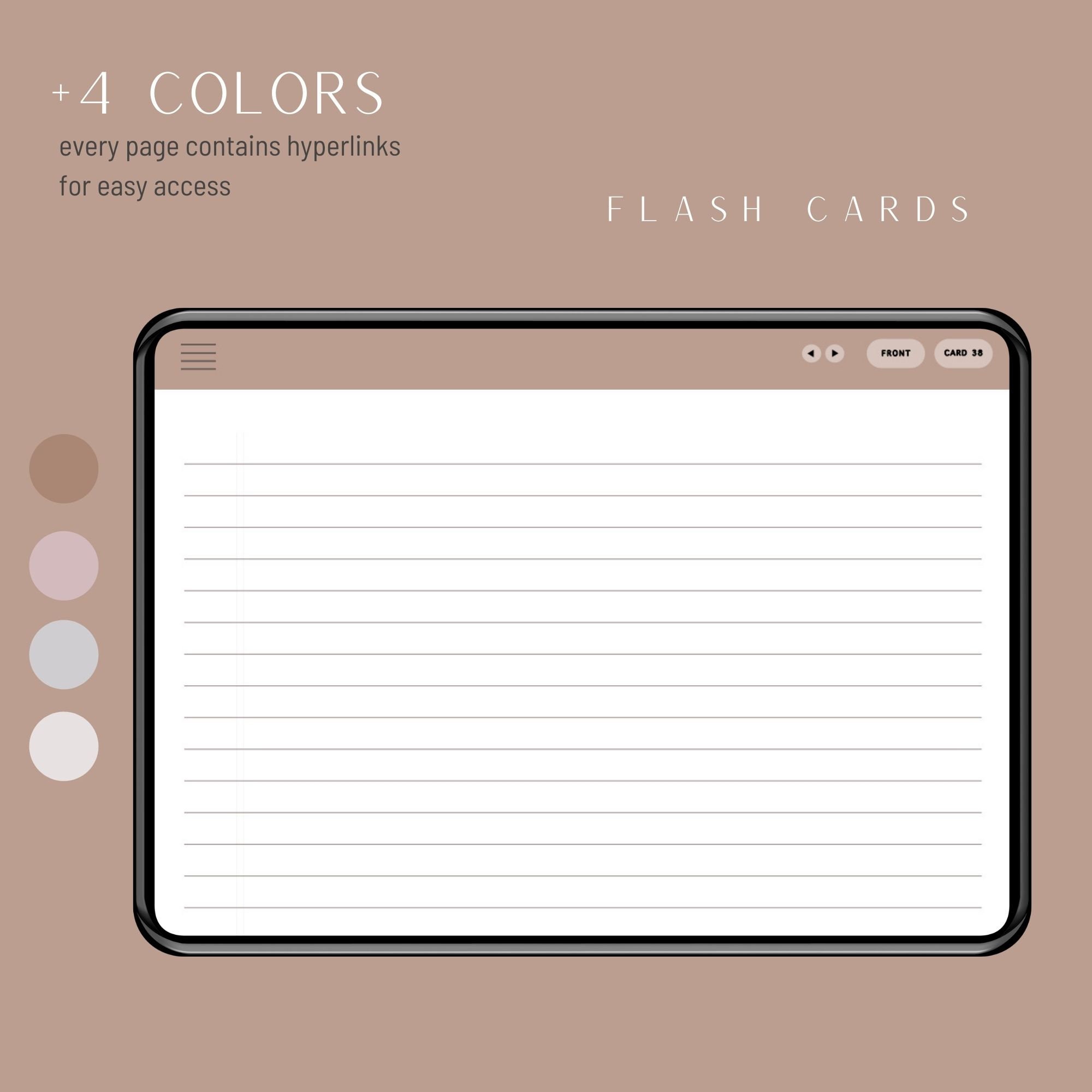 Flash Cards for Goodnote, Study Flash Cards, Digital Student Flash ...