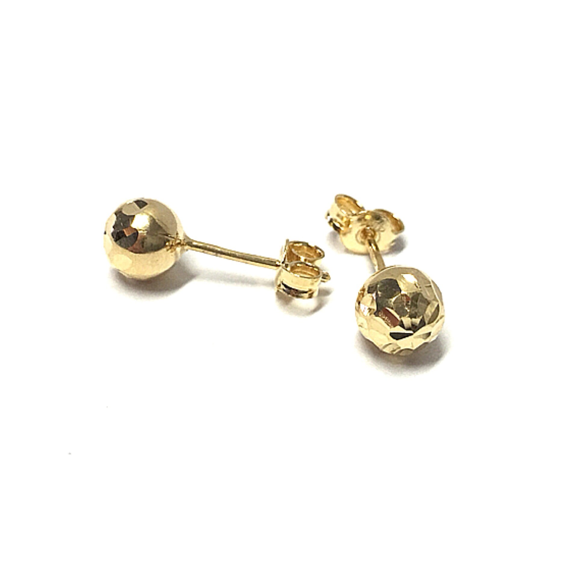 Ball Earrings in 585 Gold With Diamonds - Etsy