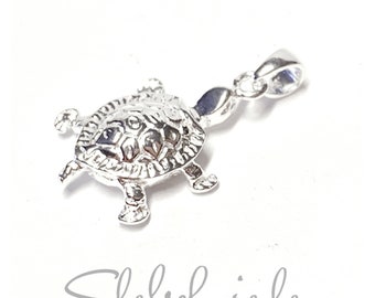 kleine niedliche Schildkröte 925/- Sterling Silber als Kettenanhänger