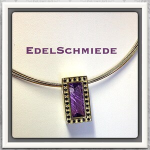 einmaliger Anhänger 925 Amethyst in Sonderschliff Bild 1