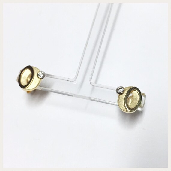 Goldena24 8K Yellow Gold 4mm CZ Stud Earrings – 3 Prong Setting, Butterfly Back – Unisex