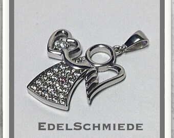 Silberanhänger 925/- Silber als Schutzengel rhod.