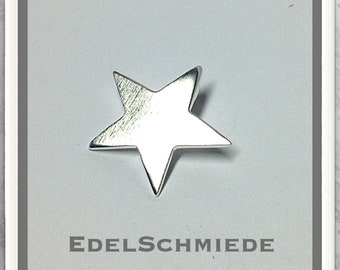 large matte star as chain pendant in 925 silb