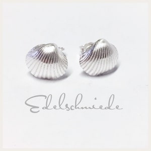 Earrings in 925/- Sterling Silver "Shell"