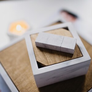 Engraved Concrete USB 3.0 Pendrive, Wedding Favor, Baptism Gift