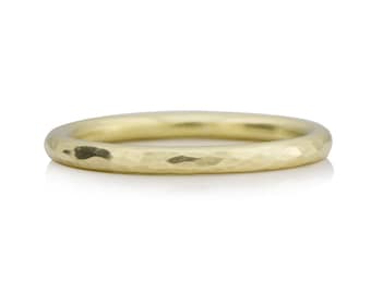 GOLD RING, 2.0 mm, forged, yellow gold