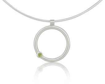 Pendant with Omega Ring, Peridot