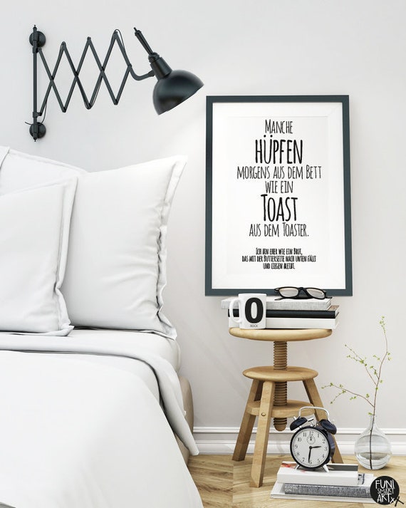 Brot Kunstdruck mit lustigem Spruch verschiedene Formate Etsy