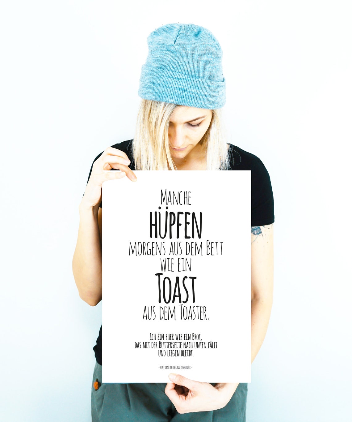 Brot Kunstdruck mit lustigem Spruch verschiedene Formate Etsy